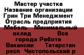 Мастер участка › Название организации ­ Грин Три Менеджмент › Отрасль предприятия ­ Мебель › Минимальный оклад ­ 60 000 - Все города Работа » Вакансии   . Татарстан респ.,Чистопольский р-н